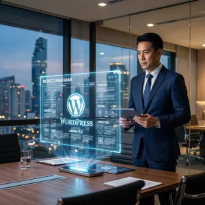 ผู้บริหารกำลังวางแผนกลยุทธ์ทำเว็บองค์กร WordPress